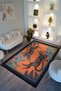 Orange Leopard Animal Patterned Modern Decorative Carpet Miravip294