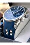Sports Men's Watch, Active Functions, Navy Blue Silicone, with Calendar, Bracelet Gift - 5