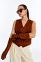 Women's Genuine Leather Suede Long Gloves - 2