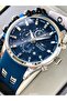 Sports Men's Watch, Active Functions, Navy Blue Silicone, with Calendar, Bracelet Gift