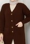 Women's Buttoned Pocket Knitwear Loose Cardigan - 7