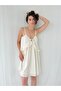 Design Lace-Up Strap Loose Cut Dress Women's Beige - 2