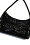 Black Evening Dress Bag. Evening Dress Bag with Stones. Women's Evening Dress Bag. The Evening Dress Bag Is Black. Invitation Wedding Bag. - 6