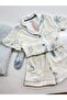Miami White Organic Muslin Shorts Pajama Set Cotton Anti-Sweat - 6