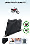 Black (Kuba Cheetah 50R Gold) Motorcycle Tarpaulin, Rear Bag and Lock Compatible