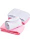 SPA Headbands Facial Skin Care Make Up Bath Shower Wide Head Wrap (WHITE/PINK, 2 PIECES) - 4