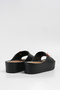 Women's Black Flower Buckle High Sole Eva Slippers 5cm Byndcm01 - 8