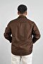 Men's Indigo Seasonal Casual Inside Scuba Coated Sports Cut Coat Snap Jacket Shirt - 4