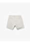 Viscose Pocket Detailed Rayon Waist Lace up Bermuda Chino Shorts - 4