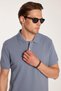 Men's Slim Fit Slim Fit 100% Cotton Smoked Polo Neck T-Shirt