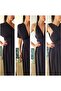 Women's Sleeveless Flared Skirt Dress Long Evening Dress with Different Tie Collar