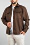 Men's Indigo Seasonal Casual Inside Scuba Coated Sports Cut Coat Snap Jacket Shirt - 3