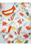 Teddy Bear Patterned Long Sleeve Snap Fastener 3-Piece Baby Romper Set |   100% Cotton |   Newborn Daily Clothing - 2