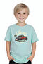 Boys Round Neck Intage Car Printed T-Shirt