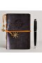 مجموعة هدايا من MR Leather Kraft Paper Compass Design Notebook وقلم مجموعة هدايا بتصميم خاص