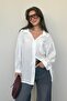 White Pocket Women's Long Sleeve Shirt Mg2409 - 2