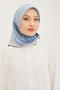 Nostalgia Series Silk Scarf Sura 8904Ds-13 Striped Pattern Baby Blue-Indigo - 2