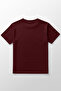 Unisex Claret Red T-Shirt Parental Advisory Minimal Front Printed T-Shirt - 3
