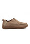 Genuine Nubuck Leather Beige Casual Men's Shoes - Rubber Sole - 215340