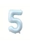 Soft Blue Number Foil Balloon 70 cm |   Baby Boy & Birthday Ornament |   Pastel Color Balloon - 5
