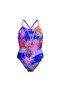 Training Printed V Back Girls' Swimming Swimsuit