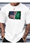 Casual Summer Flag Print T-Shirt for Men - Short Sleeve, Round Neck, Breathable - 5