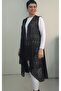 Black Asymmetrical Cut Loose Lace Vest - 5