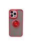 Protective case compatible with Apple iPhone 13, Defender with ring grip, Red