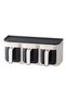 Wall Mounted Spice Box 3 Compartments White Black