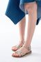 205-030 Beige Genuine Leather Orthopedic Sole Women's Sandals - 4