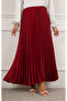 Leather-Look Pleated Skirt