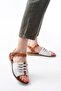 205-029 White Orthopedic Genuine Leather Women's Sandals - 3