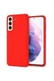 Protective case compatible with Samsung S21 5G Liquid Silicone Case Red