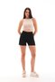 Women's Black Denim Shorts Double Leg Denim Lycra Tightener Premium - 5