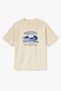 Beige Color Oversize Austin Oyster Company Printed Unisex T-Shirt T-Shirt