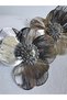 Silver Color Zircon Stone Flower Earrings - 4