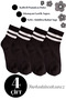Unisex Quality Cotton Soft Women's Men's Ring Patterned College Socks (4 Pairs)