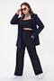 Navy Blue Double Button Blazer Jacket - 3