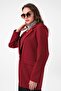 Bordo Çift Düğmeli Blazer Ceket - 4