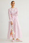 Light Pink Lined Floral Woven Terrycotton Dress TCTSS21EL3441