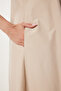 Women's Beige Loose Comfortable Summer Maxi Woven Dress Mx00182 - 4