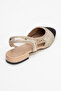 LUJO Gold Sequined Women's Open Back Flat Ballerina Shoes - 5