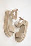 Beige Suede Women's Sandals 20613 - 2