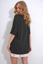 Women's Anthracite Crew Neck Oversize Pearl and Stone Embroidered T-Shirt Alc-X11964 - 5