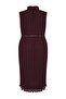 Bordo Şifon Dokuma Büyük Beden Elbise TBBSS25AH00226 - 8