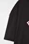Büyük Beden Siyah Oversize/Geniş Kesim Şehir Baskılı %100 Pamuklu T-Shirt TMNSS23TS00135 - 6