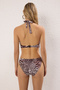 Zebra Desenli Cut Out Detaylı V Yaka Kaplı Regular Mayokini TBESS25MY00012 - 4