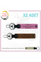 Personal X2 Keychain with Name Plate and a (+) Blood Group Written, Coffee-Pink-Sk, for Motorcycle Lovers