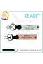 Name Plate and a Rh (+) Blood Group Written X2 Keychain, Yavruağzı-White-Laci, Biker Friends Gift