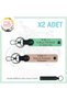 Special Name Plate for Motor Lovers, Special Design X2 Keychain with B- Blood Group Written, Baby Mouth-Green-Syh